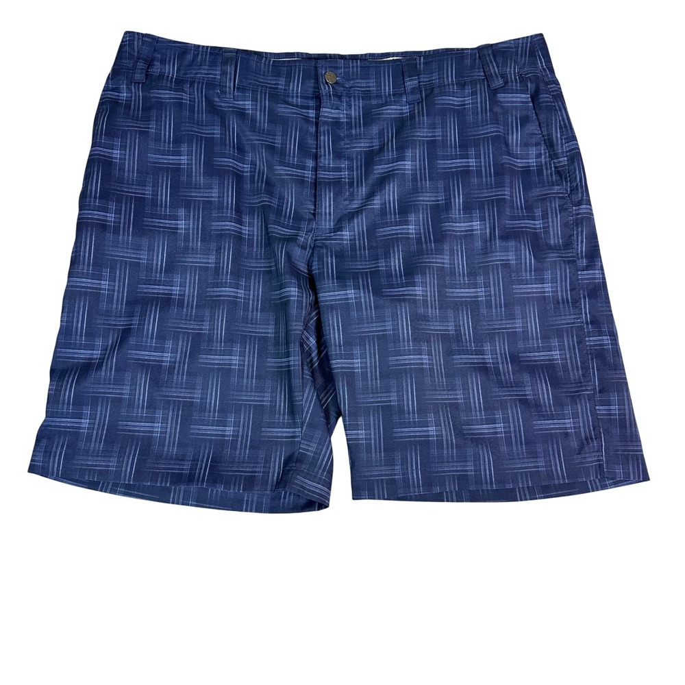 Callaway Mens Navy Blue Geometric Print Golf Shorts Size 40 Stretch Performance